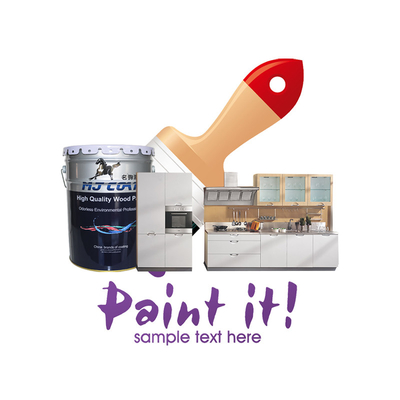 Pintura de madeira PU de acabamento liso Aplicações de madeira com resistência química