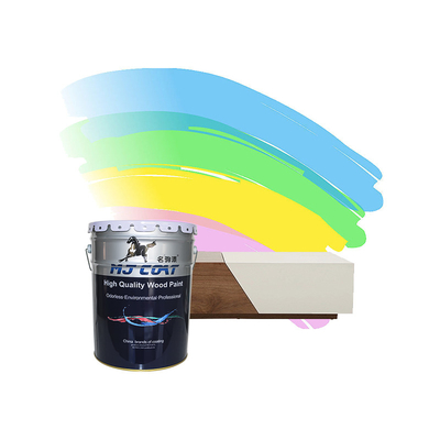 Madeira Matte Finish PU Pintura de madeira 65m2/L Pintura de revestimento com 2-3 camadas de baixo odor e teor de VOC