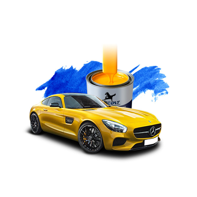 Pintura de revestimento de base para automóveis de poliuretano acrílico com acabamento brilhante de baixo COV